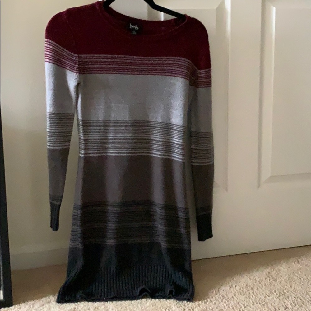 Stripped long sleeve sweater dress!